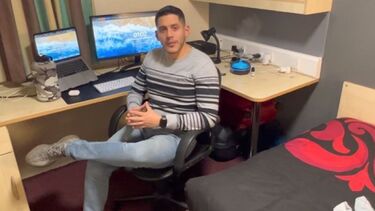 Image of Carlo Miranda in his room