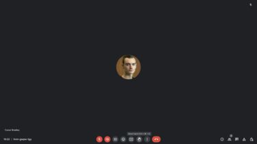 Raising hand in google meet screenshot
