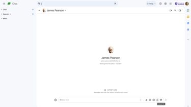 Uploading a file to google chat screenshot