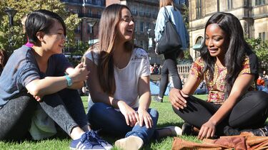 Female students smiling