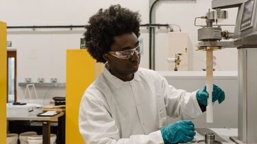 A man conducting research in cements science
