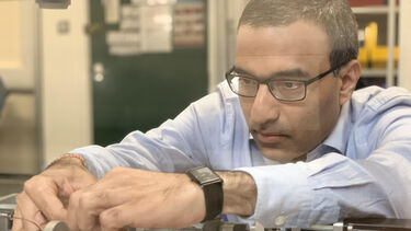 Prof Tiwari in the lab