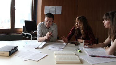 Interior image of staff working