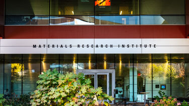 The entrance to the Materials Research Institute building at Penn State