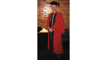 Professor Graham J Bailey at this Doctorate graduation ceremony