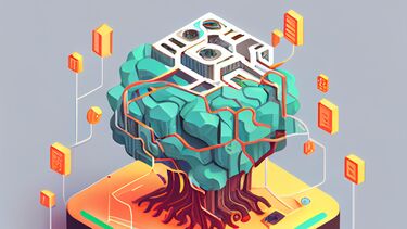 Isometric cartoon tree