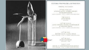 Centre for Poetry and Poetics Presents Spring 2022 Series 