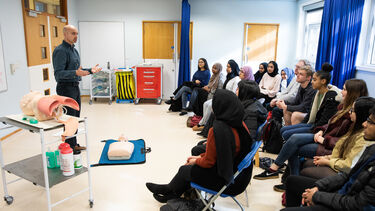 A Medicine clinical skills training session at Samual Fox House.