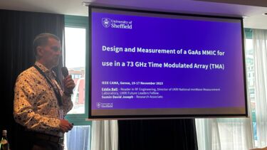 Image of Eddie presenting at IEEE CAMA 2023