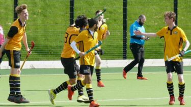 Chris Young playing hockey.