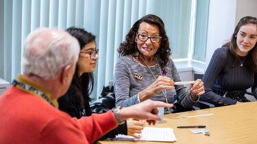 Students taking part in a communication clinic