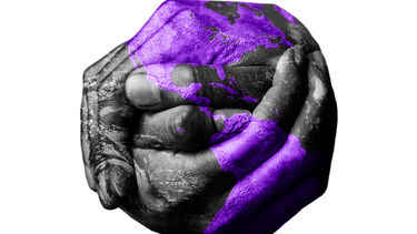 hands in the shape of earth