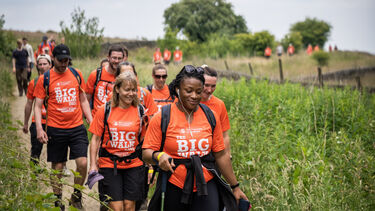 Big Walk walkers in the Peaks