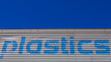 A sign saying plastics.