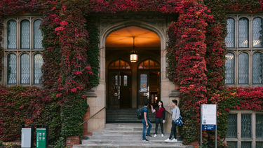 Students stood outside Firth Court