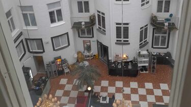 View from apartment window in Stockholm