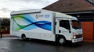 Hydrogen refueller lorry.