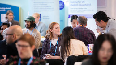 A busy Management School cafe.