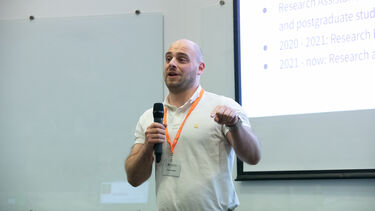 Tobias Stadler presenting.