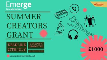 Emerge Deadline 26th July £1000 Develop a prototype