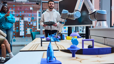 The robot arm in action