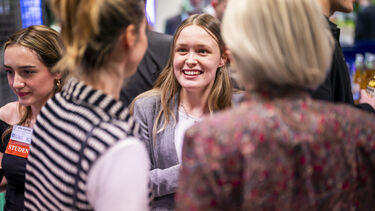 Sheffield students and graduates in a deep conversation.