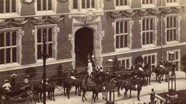 King Edward VII and Queen Alexandra visit the University of Sheffield in 1905.