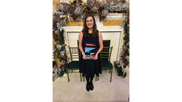 Dr Emily Rickman with her Study UK Alumni award