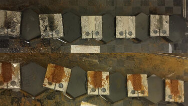 Samples before and after corrosion - P Curran Case Study