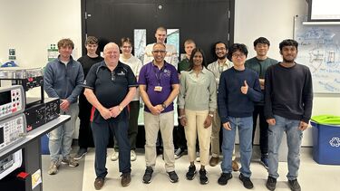 Sheffield students participating in the regional WorldSkills Industrial Electronics competition
