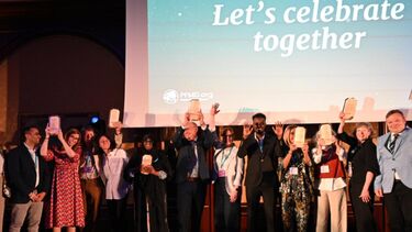 Award winners on stage