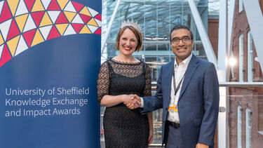 Dr Rachael Black with Prof Ash Tiwari 