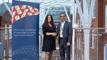 Dr Maria Petrillo with Prof Ash Tiwari