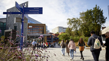 Outside the Students' Union at the University of Sheffield