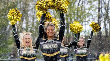 Pom Cheerleading in action