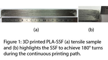 3D printed PLA-SSF tensile sample 