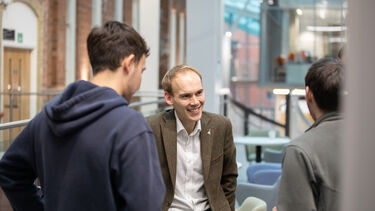 People talking in a group