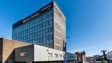 An exterior view of the Hampton by Hilton hotel, Sheffield
