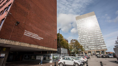 Alfred Denny building with Arts Tower building in the background