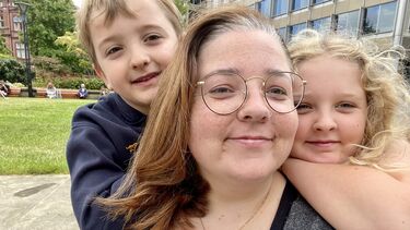 Charlotte with her two children