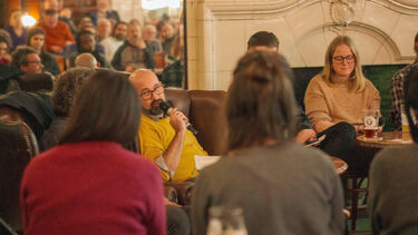 Panel members and audience