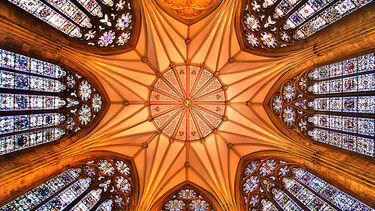 "Chapter House Ceiling - York Minster" by nick.garrod is licensed under CC BY-NC-ND 2.0.