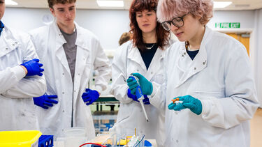 Biochemistry students in the lab