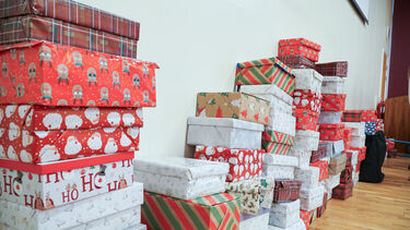 Christmas Charity Shoeboxes at University of Sheffield Accommodation