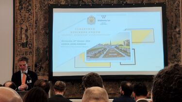 A man presenting at the forum.