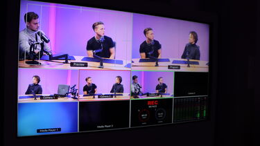 screen with different images on camera 