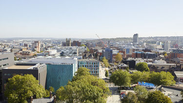 A birds eye view of campus 