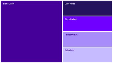 The University's core colour palette