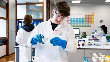 Chemistry students working in laboratory
