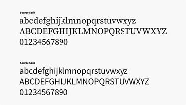 A representation of the different fonts used at the University